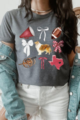 US3001P-E3079 Texas Football Graphic Plus Tee $16