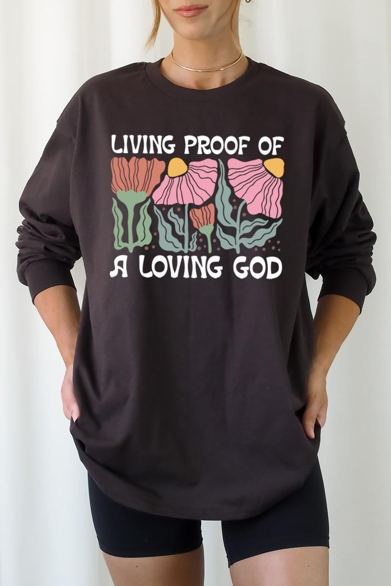 UL240P-E3066 Living Proof of a Loving God Plus Long Sleeve Tee $17