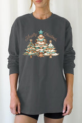 UL240-E3185 Howdy Christmas Graphic Long Sleeve Tee $13.75