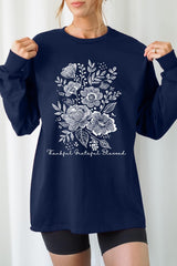 UL240P-E3155 Neutral Thanksgiving Graphic Plus Long Sleeve Tee $17