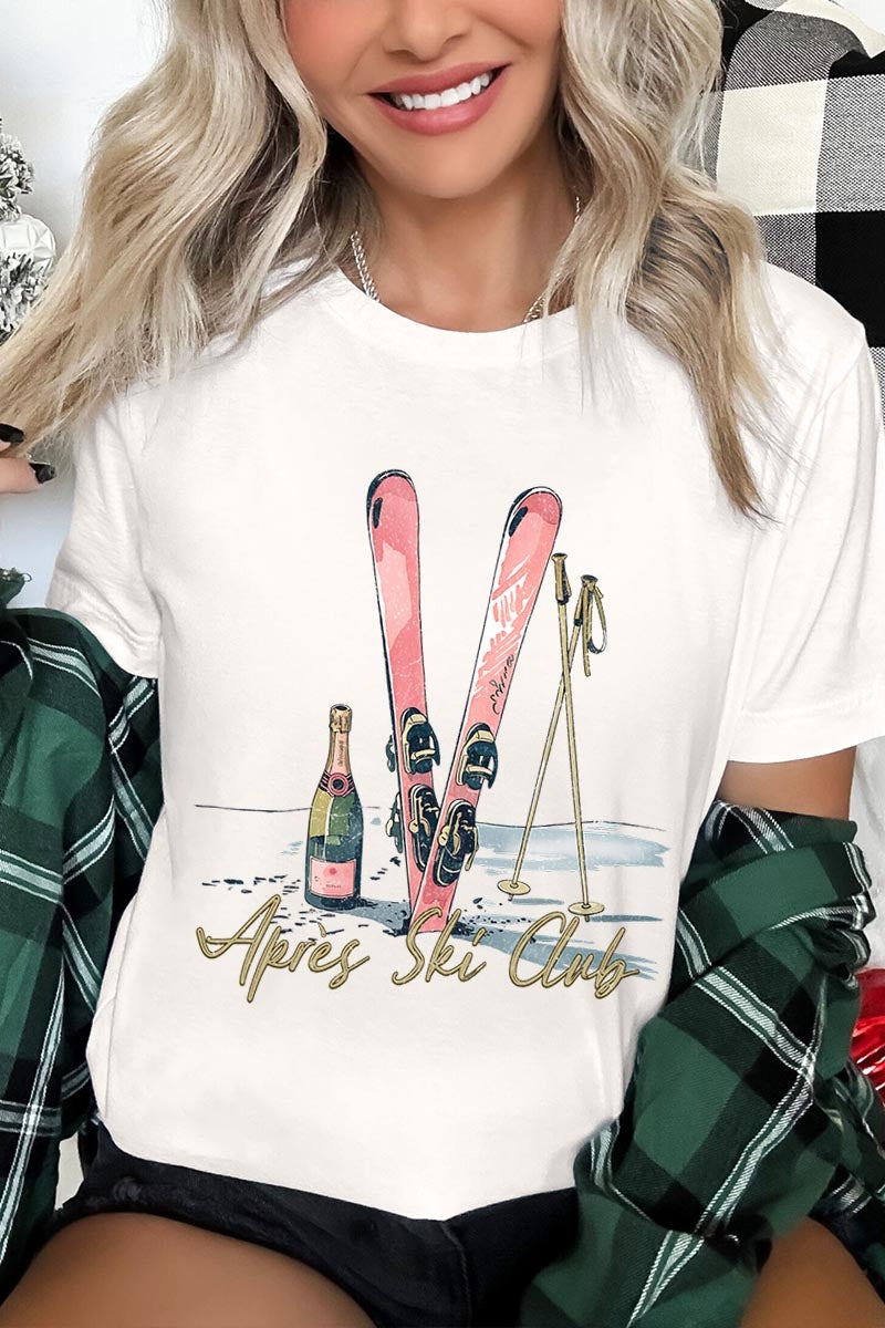 US3001-E3187 Apres Ski Club Graphic Tee $12.5
