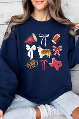UL180P-E3079 Texas Football Graphic Plus Sweatshirt $25