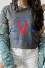 US3001P-E3069 Cin Cin Lobster Celebration Graphic Plus Tee $16