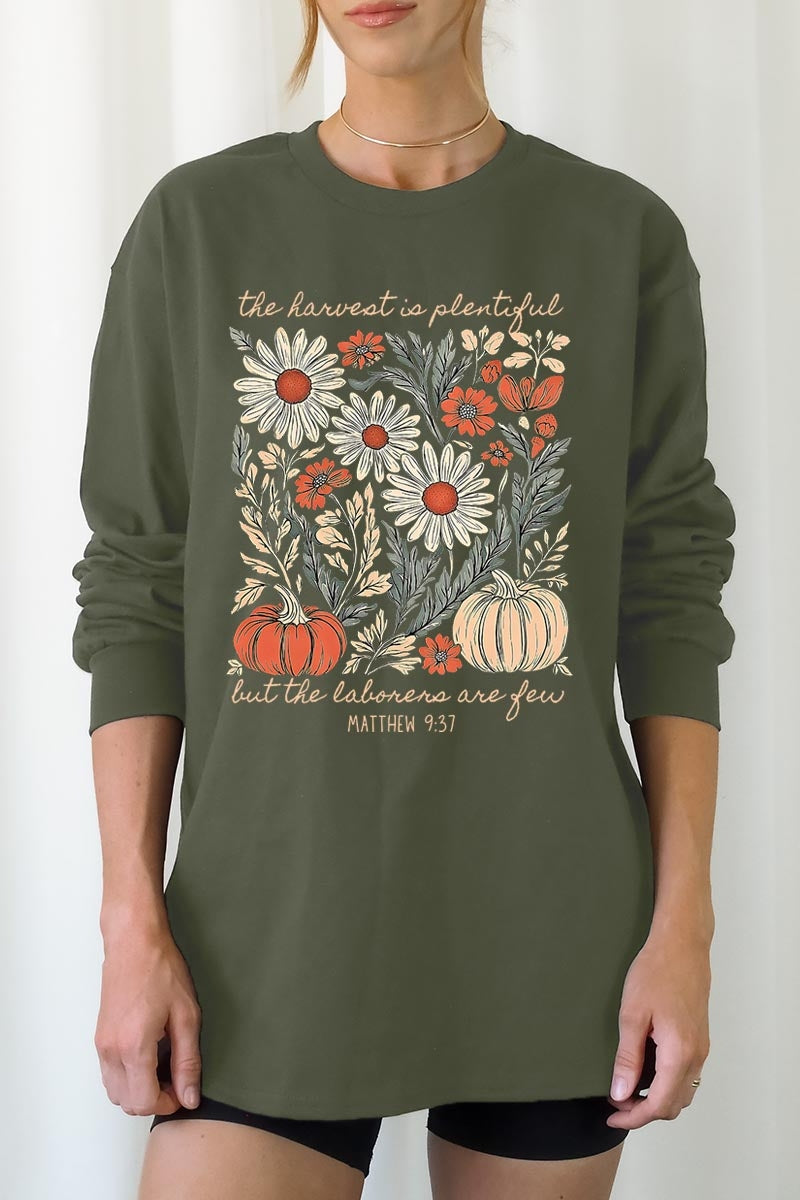 UL240P-E3173 Faith Harvest Graphic Plus Long Sleeve Tee $17