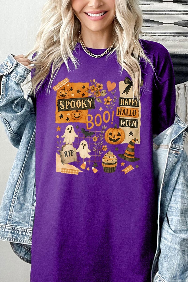 5000-E3084 Halloween collage Graphic Heavy Cotton Tee $9