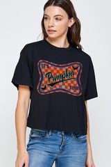 CTS-E3144 Itu2019s pumpkin time Graphic Relaxed Crop Top $11