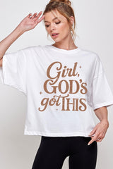 CTS-E3102 Girl, Godu2019s Got This Graphic Relaxed Crop Top $11
