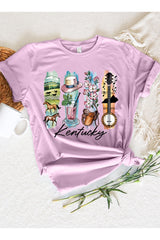 US3001-E3061KY Kentucky State Brushstroke Graphic Tee $12.5