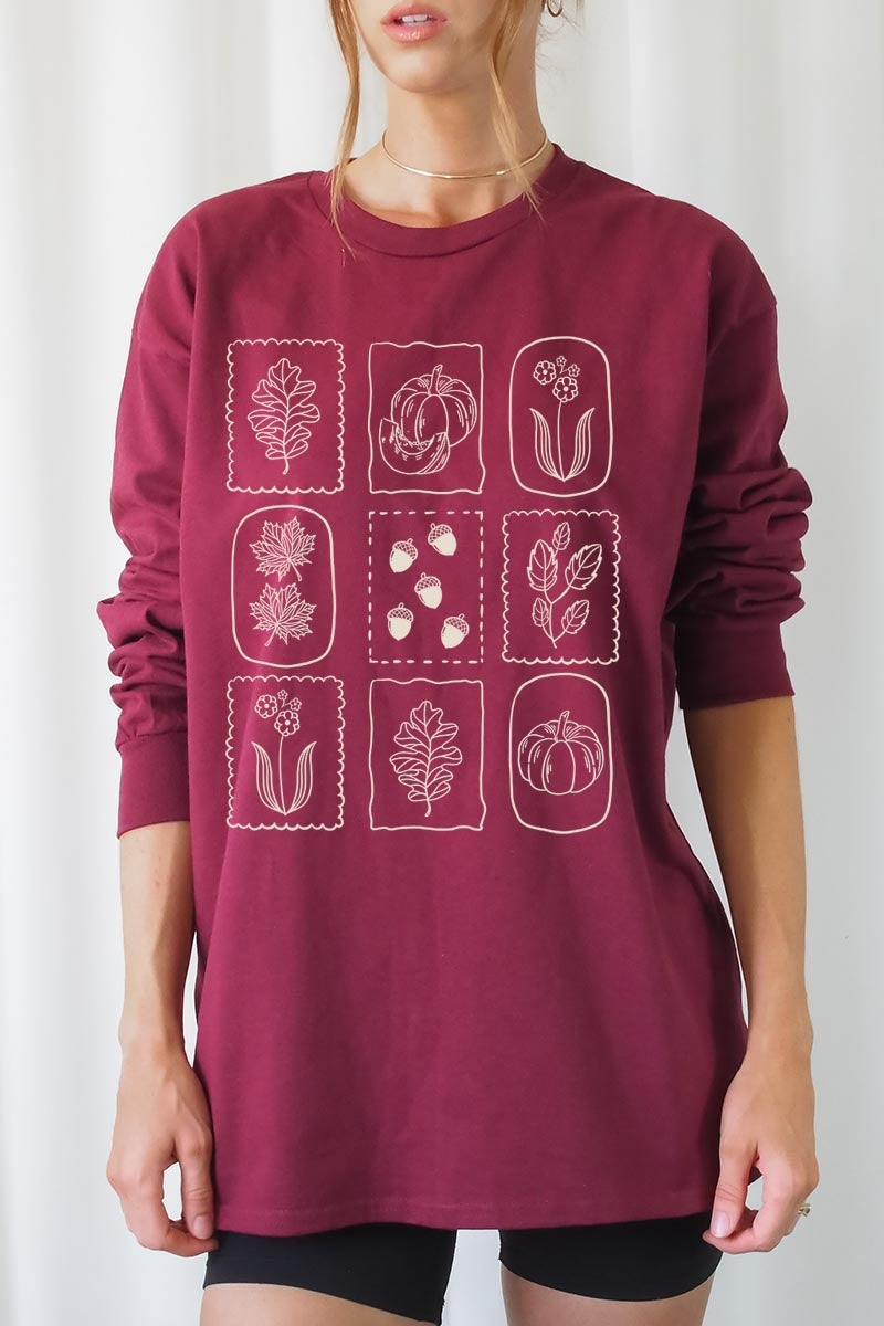 UL240P-E3101 Autumn Graphic Plus Long Sleeve Tee $17