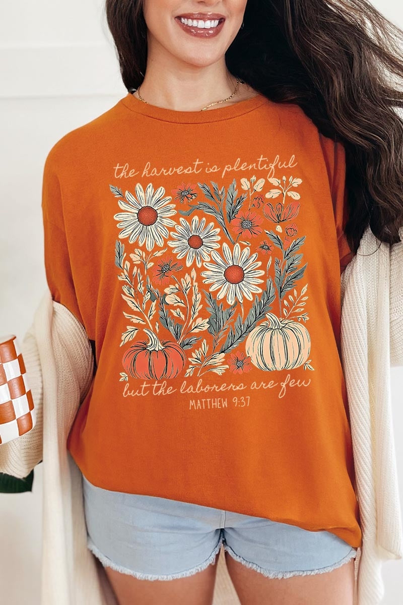 5000-E3173 Faith Harvest Graphic Heavy Cotton Tee $9