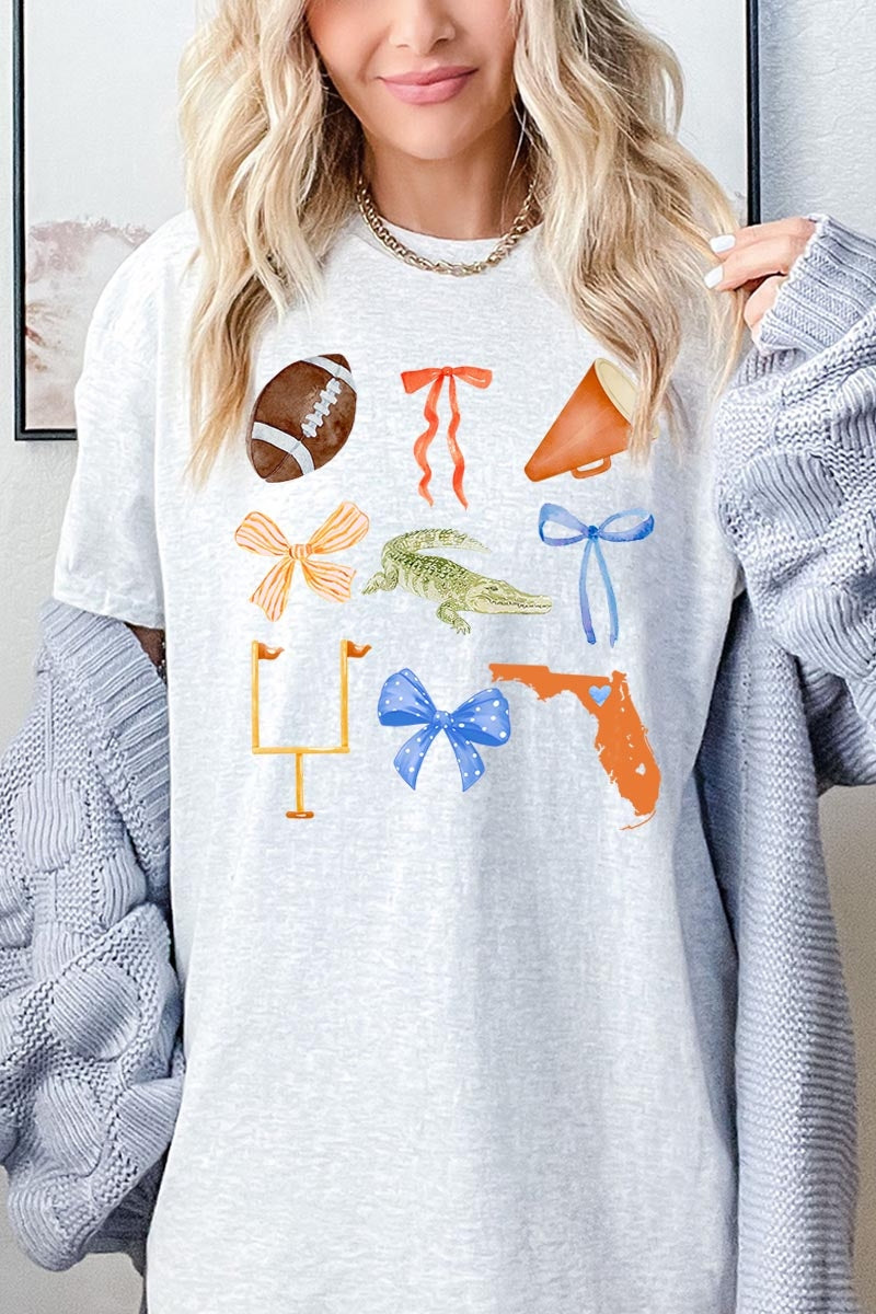 5000P-E3078 Florida Football Graphic Plus Heavy Cotton Tee $12.75