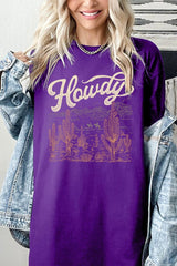 5000P-E3095 Howdy Desert Western Graphic Plus Heavy Cotton Tee $12.75