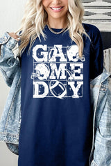 5000P-E3073 Distressed Game Day Graphic Plus Heavy Cotton Tee $12.75