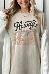 5000-E3095 Howdy Desert Western Graphic Heavy Cotton Tee $9
