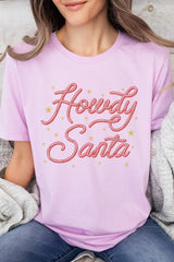US3001-E3199 Howdy Santa Graphic Tee $12.5