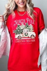 5000-E3174 North Pole Christmas Graphic Heavy Cotton Tee $9