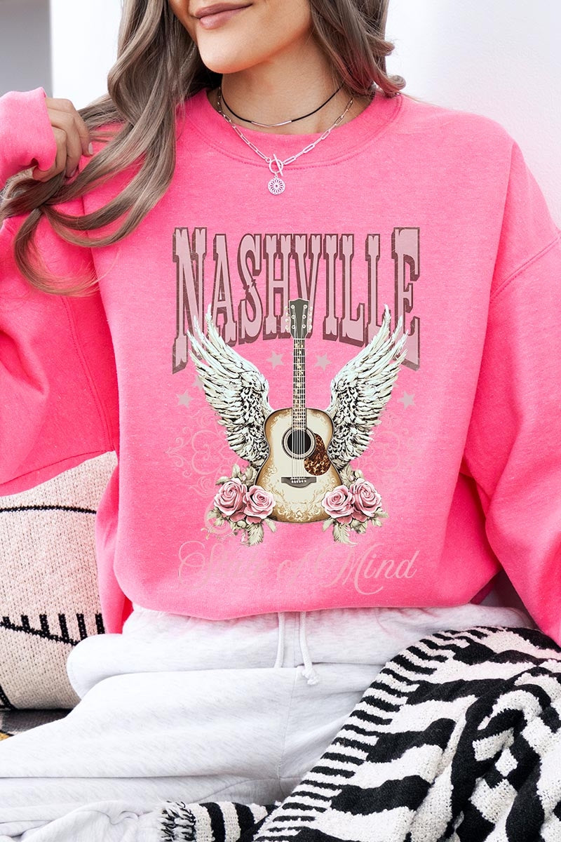 UL180-E3157 Nashville Rose Graphic Sweatshirt $20