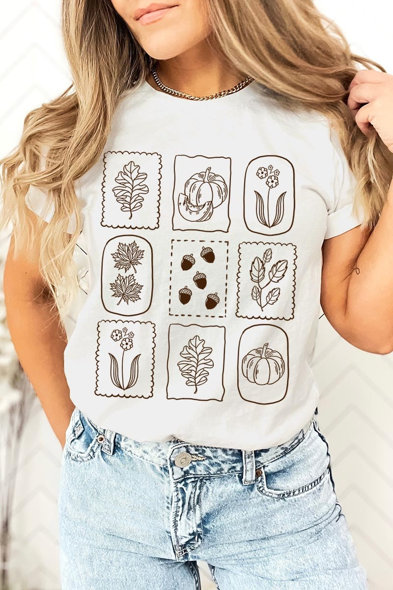 US3001P-E3101 Autumn Graphic Plus Tee $16