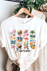 US3001P-E3061FL Florida State Brushstroke Graphic Plus Tee $16