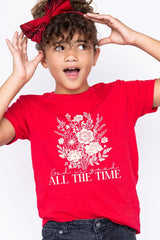 US3001Y-E3116Z God Is Good Floral Kids Graphic Tee $11