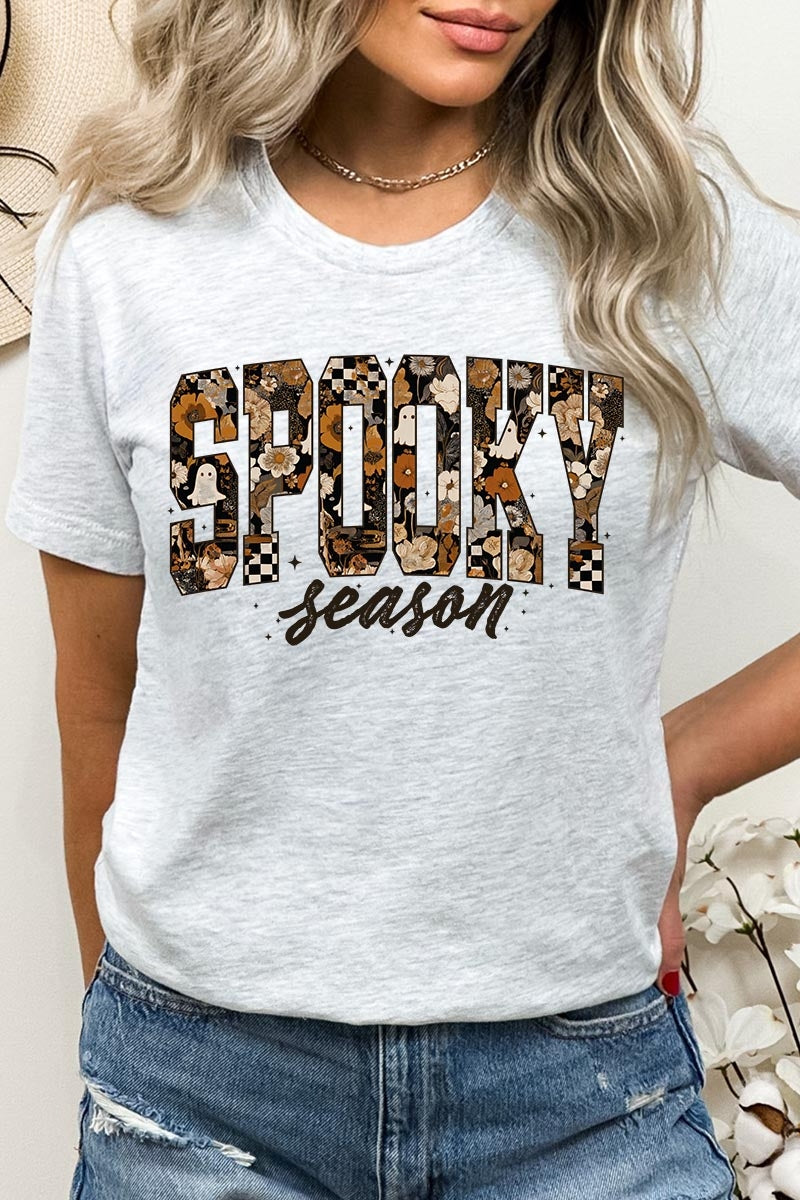 US3001-E3105 Spooky Season Halloween Graphic Tee $12.5