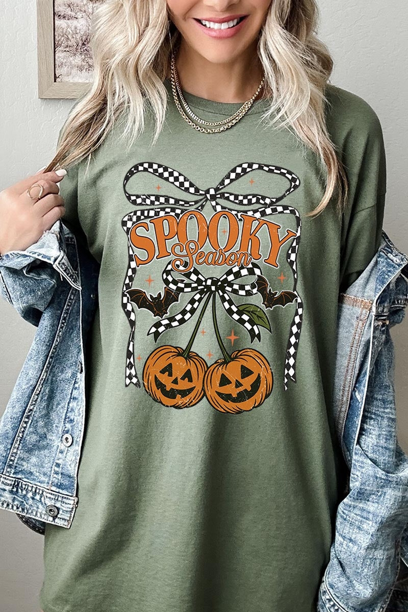 5000P-E3085 Pumpkin Cherries Graphic Plus Heavy Cotton Tee $12.75