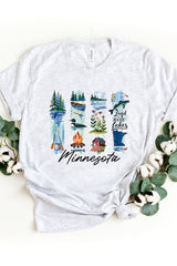 US3001-E3061MN Minnesota State Brushstroke Graphic Tee $12.5