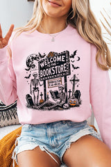 UL180P-E3122 Bookstore Halloween Graphic Plus Sweatshirt $25