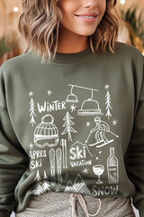 UL180P-E3188 Ski Doodle Graphic Plus Sweatshirt $25