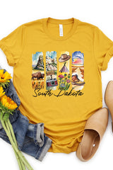 US3001-E3061SD South Dakota State Brushstroke Graphic Tee $12.5