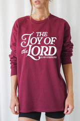 UL240P-E3179 Joy of the Lord Graphic Plus Long Sleeve Tee $17