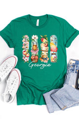 US3001P-E3061GA Georgia State Brushstroke Graphic Plus Tee $16