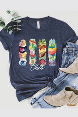US3001P-E3061OH Ohio State Brushstroke Graphic Plus Tee $16