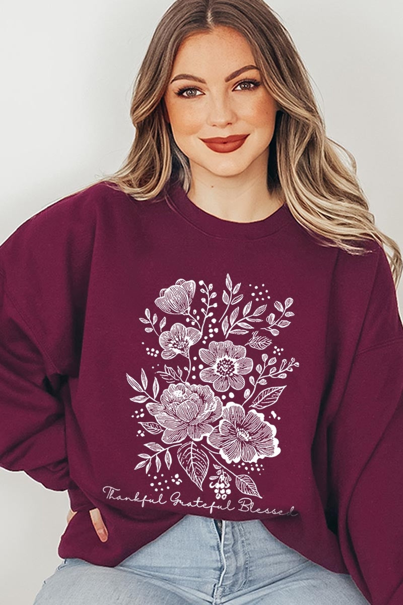 UL180P-E3155 Neutral Thanksgiving Graphic Plus Sweatshirt $25