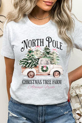 US3001-E3174 North Pole Christmas Graphic Tee $12.5