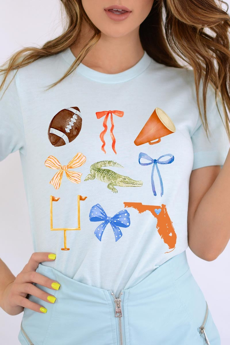 US3001P-E3078 Florida Football Graphic Plus Tee $16