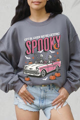 UL180-E3142 Spooky Skeleton Graphic Sweatshirt $20