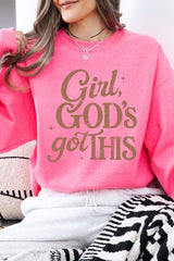 UL180-E3102 Girl, Godu2019s Got This Graphic Sweatshirt $20