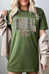 US3001-E3132 Camo Football Graphic Tee $12.5