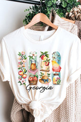 US3001P-E3061GA Georgia State Brushstroke Graphic Plus Tee $16