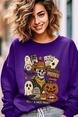 UL180P-E3107 Spooky Western Skeleton Graphic Plus Sweatshirt $25