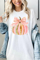 5000P-E3083 Brushstroke Pumpkin Graphic Plus Heavy Cotton Tee $12.75