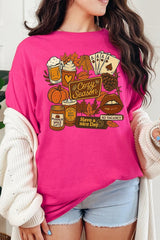 5000P-E3119 Retro Fall Collage Graphic Plus Heavy Cotton Tee $12.75