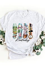 US3001P-E3061KY Kentucky State Brushstroke Graphic Plus Tee $16