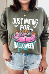 UL180-E3138 Just Waiting For Halloween Graphic Sweatshirt $20