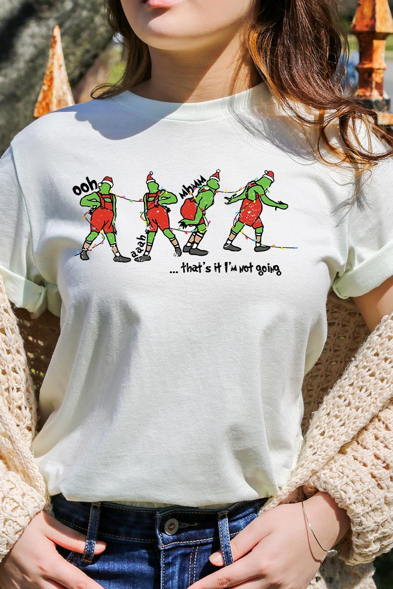 US3001P-E3203 Grinch Dance Funny Christmas Graphic Plus Tee $16