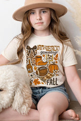 US3001Y-E3134Z Fall Football Collage Kids Graphic Tee $11