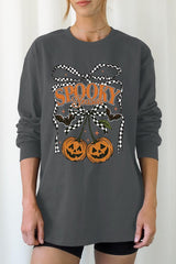 UL240P-E3085 Pumpkin Cherries Graphic Plus Long Sleeve Tee $17