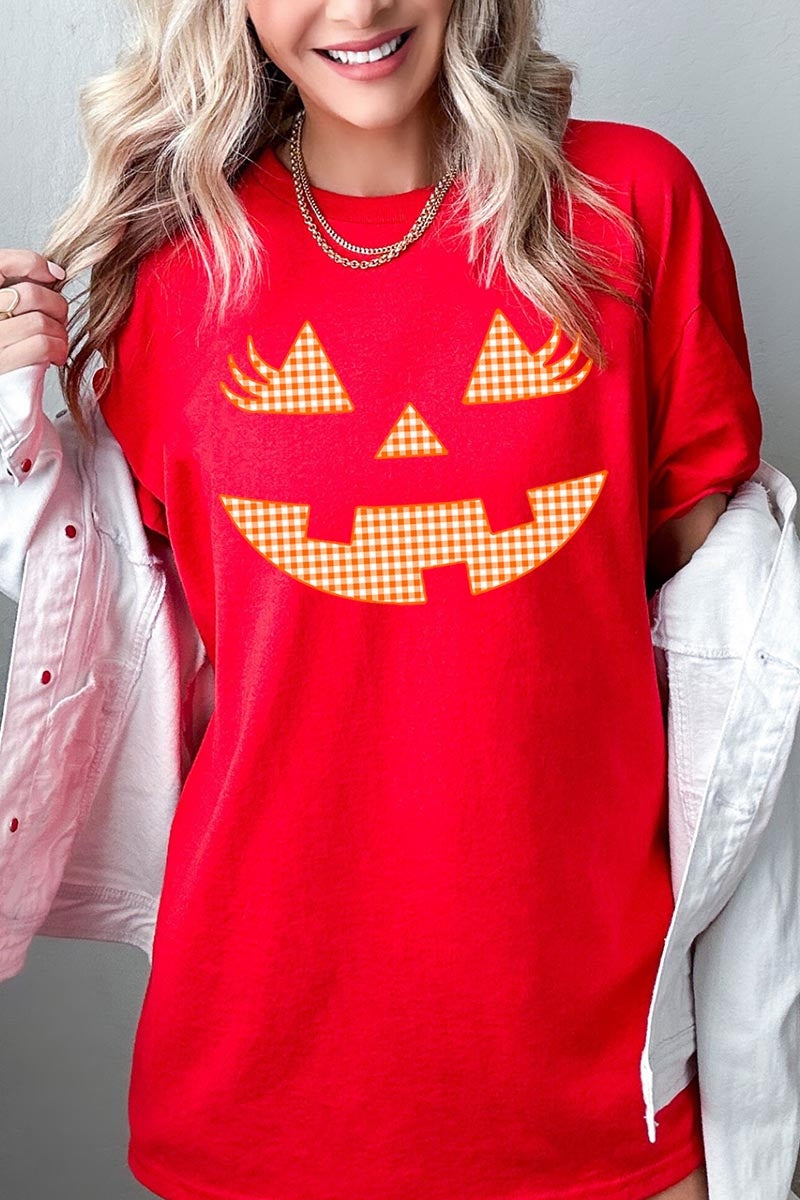 5000-E3148 Cute Pumpkin Halloween Graphic Heavy Cotton Tee $9