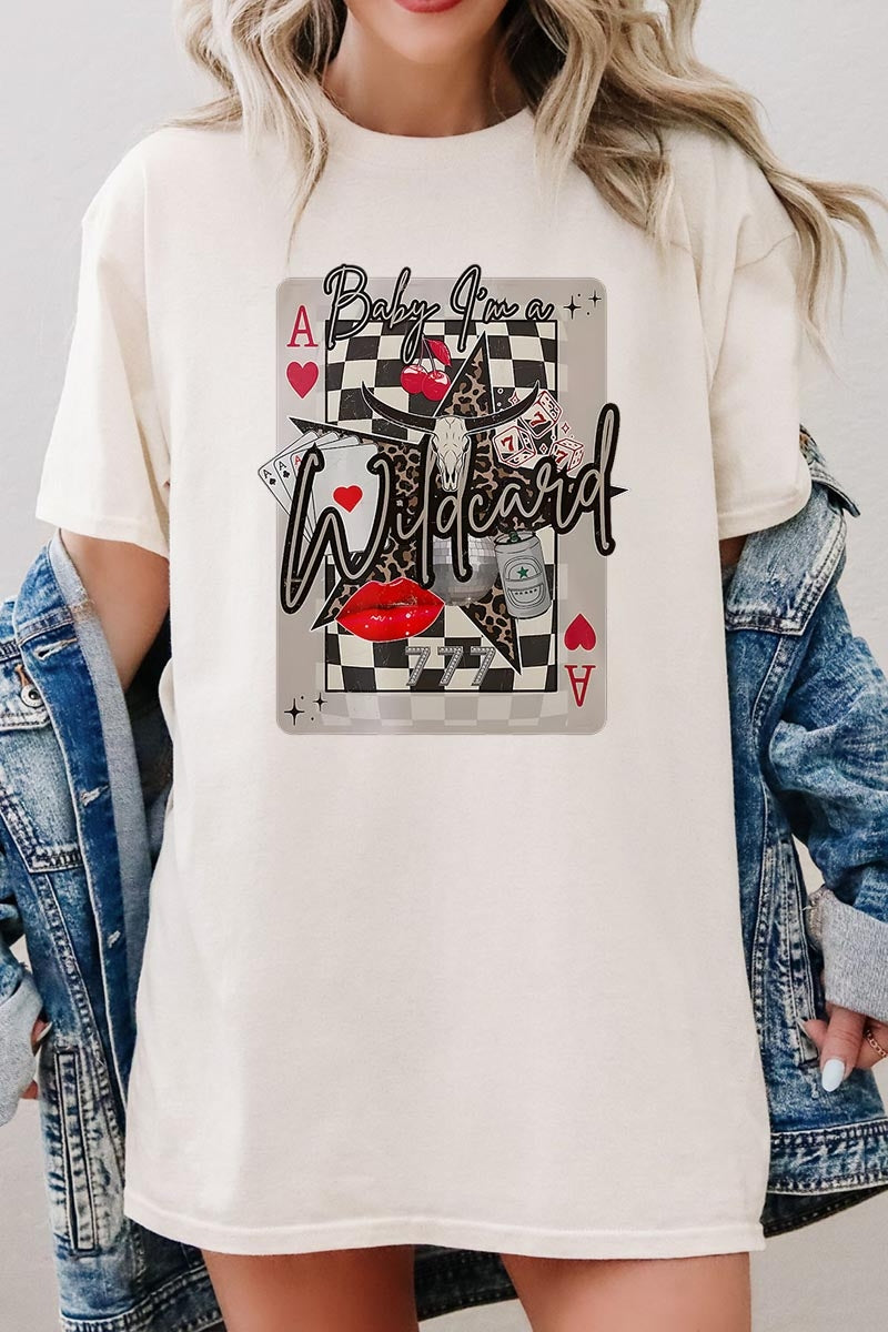 5000P-E3099 Retro Wildcard Graphic Plus Heavy Cotton Tee $12.75